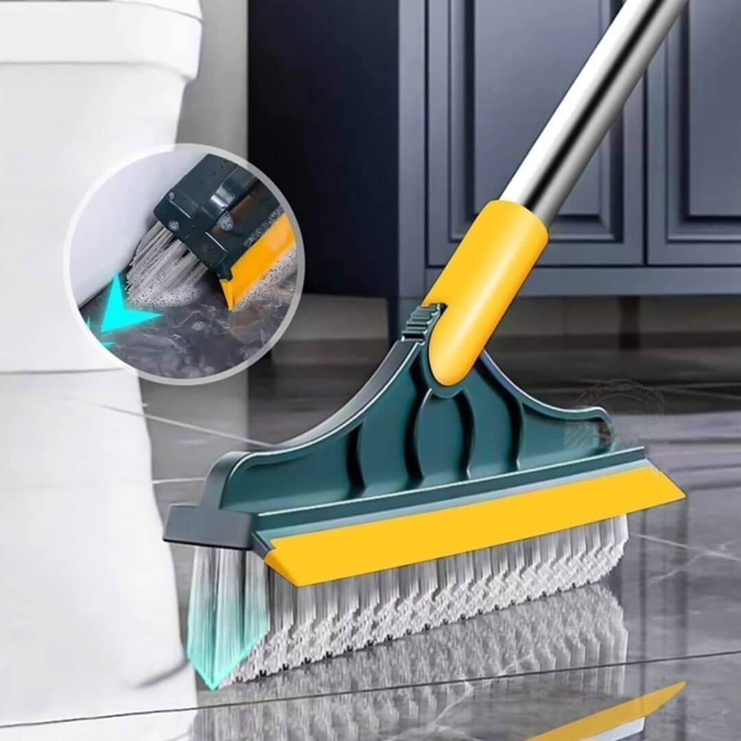 2 In 1 Cleaning Scrub Brush With Long Handle Adjustable V-Shaped