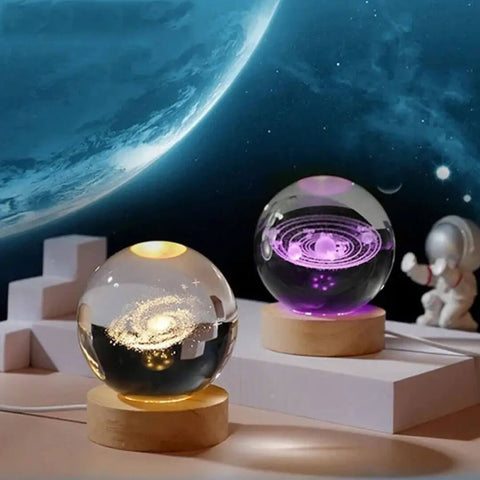 3D Glowing Crystal Ball Night Light
