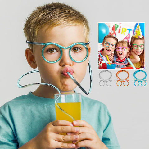 Creative Eyeglasses Straw Drinking ( Pack Of 02 )