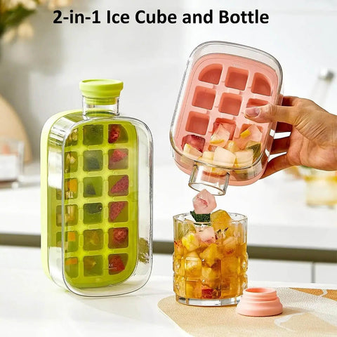 2 In 1 Ice Maker Ice Cube Bottle