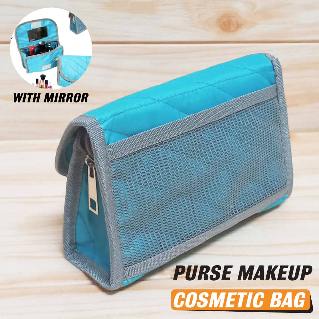 Purse Makeup Cosmetic Bag With Mirror