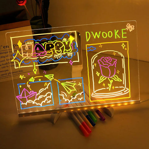 LED Glow Drawing Board for Kids