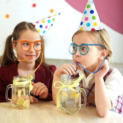 Creative Eyeglasses Straw Drinking ( Pack Of 02 )
