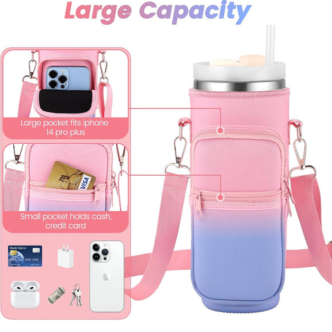 40 Oz Tumbler Carrier Bag with Shoulder Strap