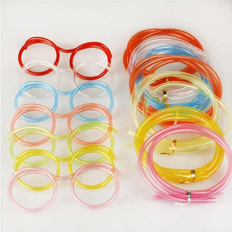Creative Eyeglasses Straw Drinking ( Pack Of 02 )