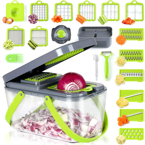 22-1 Vegetable Chopper Colander Basket Cutter