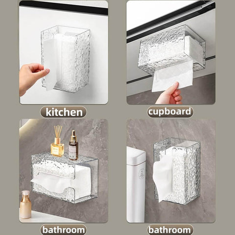 Wall Mounted Acrylic Tissue Box Holder