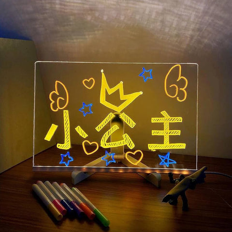 LED Glow Drawing Board for Kids