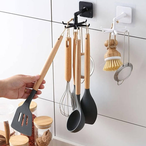 FlexHooks 6-Claw Rotating Storage Hooks ( Pack Of 02 )