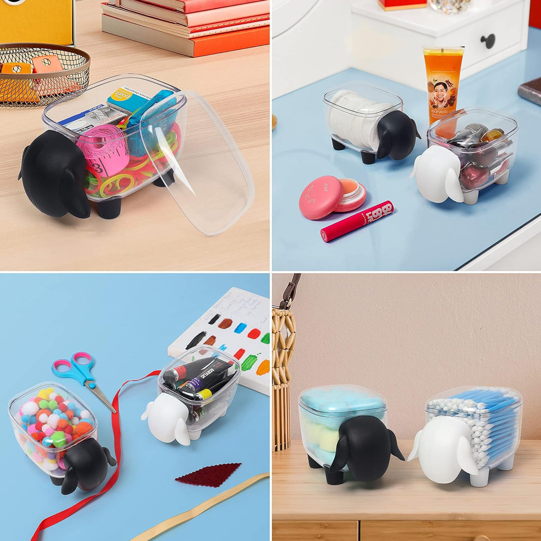 Cosmetic Cotton Storage Box Sheep Shaped