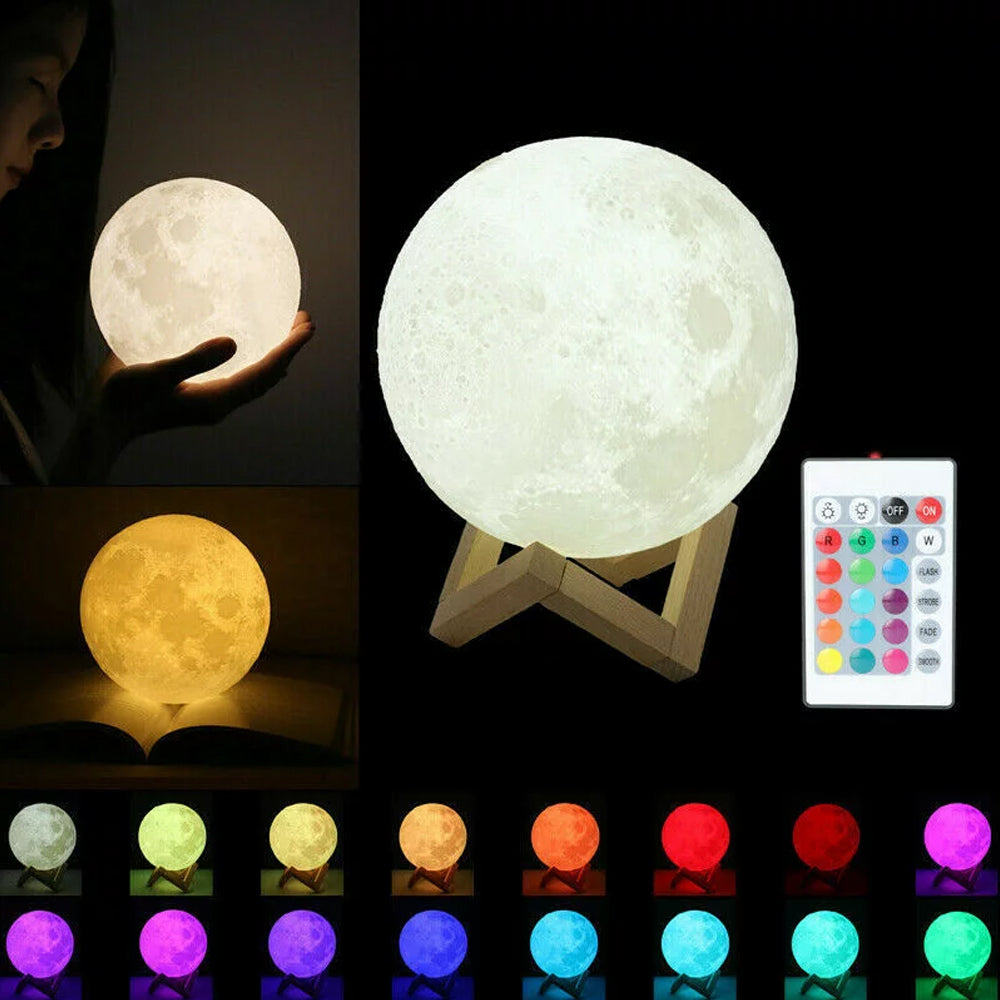 16 Colours 3D Moon Night Lamp