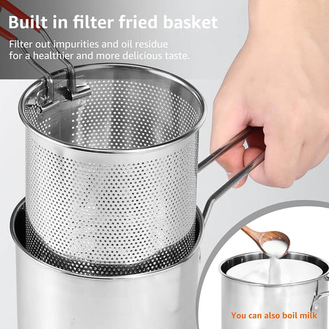 Deep Frying Pot Stainless Steel