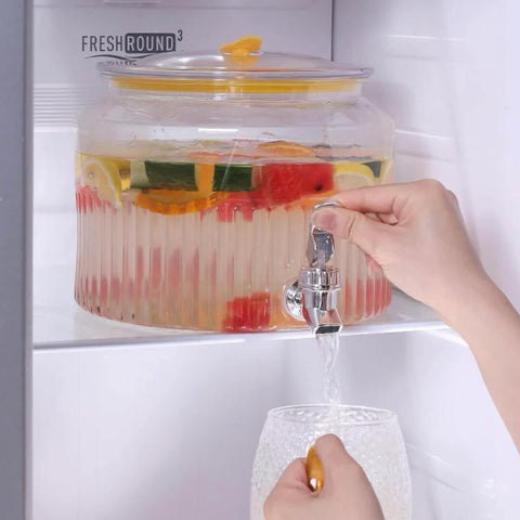 Premium Acrylic Round Beverage Dispenser with Tap