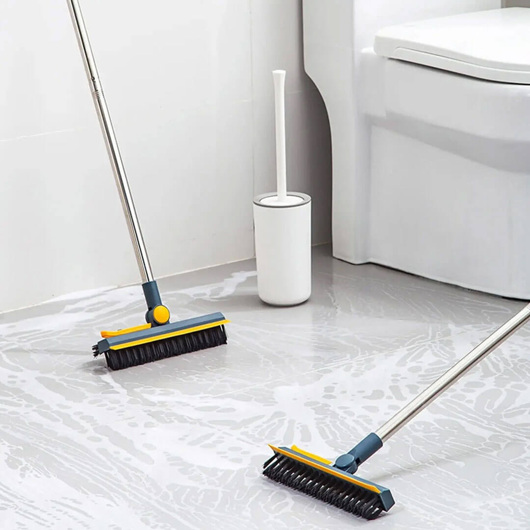 2 In 1 Cleaning Scrub Brush With Long Handle Adjustable V-Shaped