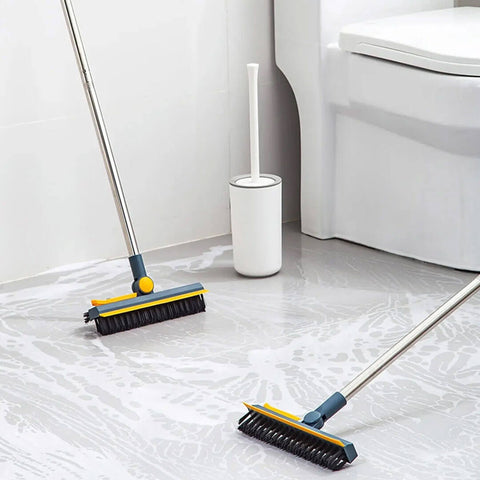 2 In 1 Cleaning Scrub Brush With Long Handle Adjustable V-Shaped