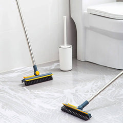 2 In 1 Cleaning Scrub Brush With Long Handle Adjustable V-Shaped