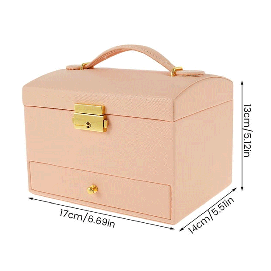 3 Layer Leather Jewellery Organizer