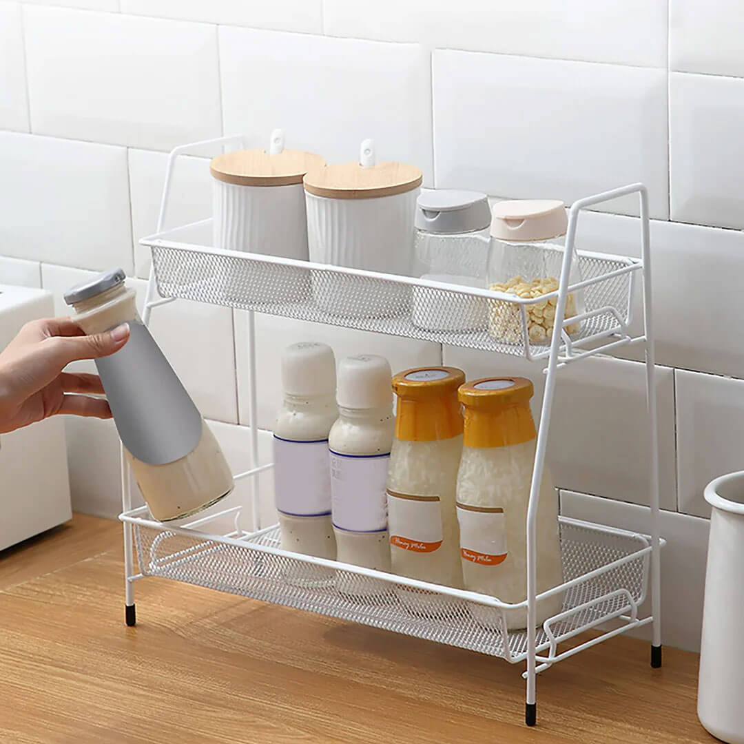 2 Layer Multi Purpose Iron Organizer Shelf