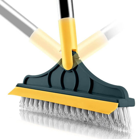 2 In 1 Cleaning Scrub Brush With Long Handle Adjustable V-Shaped