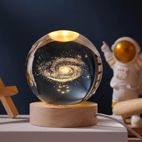 3D Glowing Crystal Ball Night Light