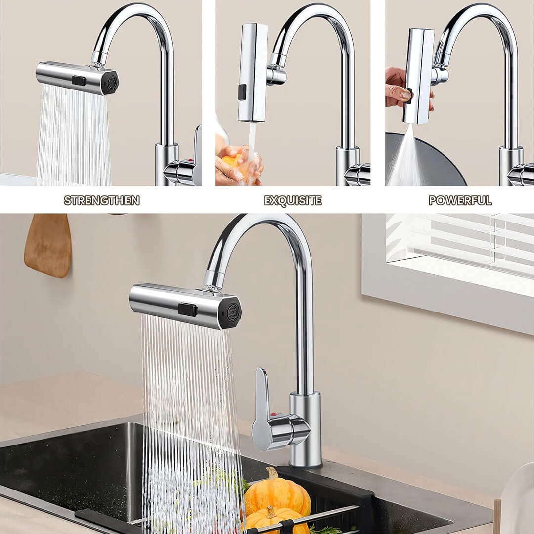 4 Modes Faucet Waterfall Outlet Splash
