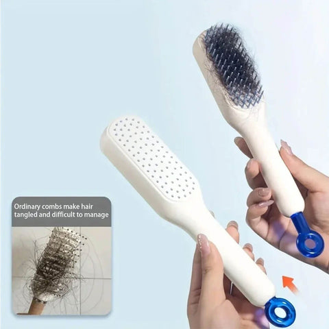 Self Cleaning Hair Brush for All Hair Types