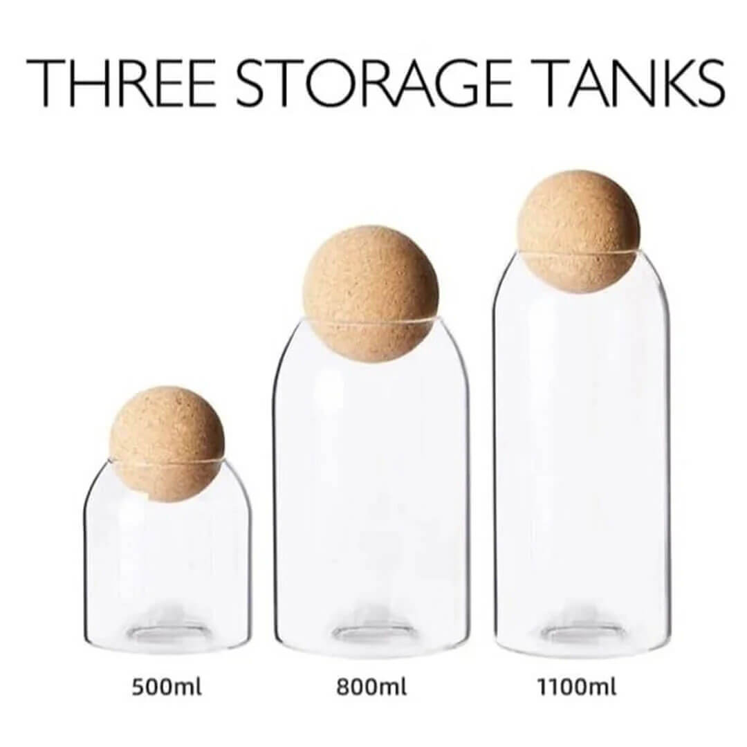 Ball Cork Glass Food Jars