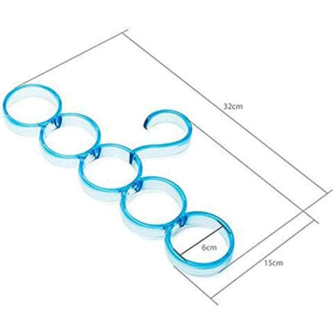 5 Holes Scarf Hanger Plastic (Pack Of 02)