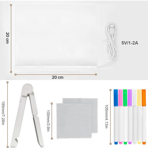 Acrylic LED Board With Stand & Colors