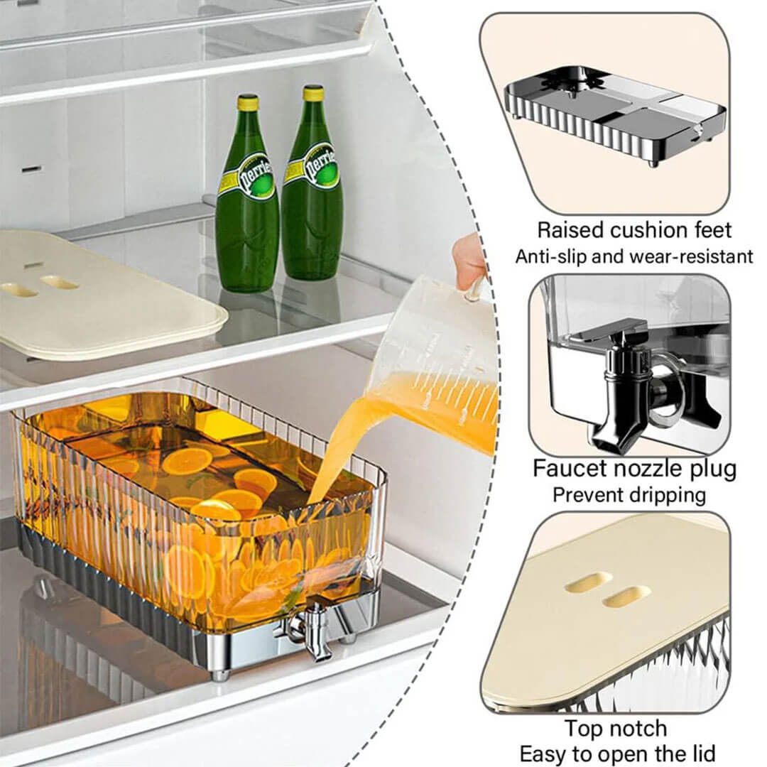5.3L Cold Drink Dispenser with Faucet and Lid