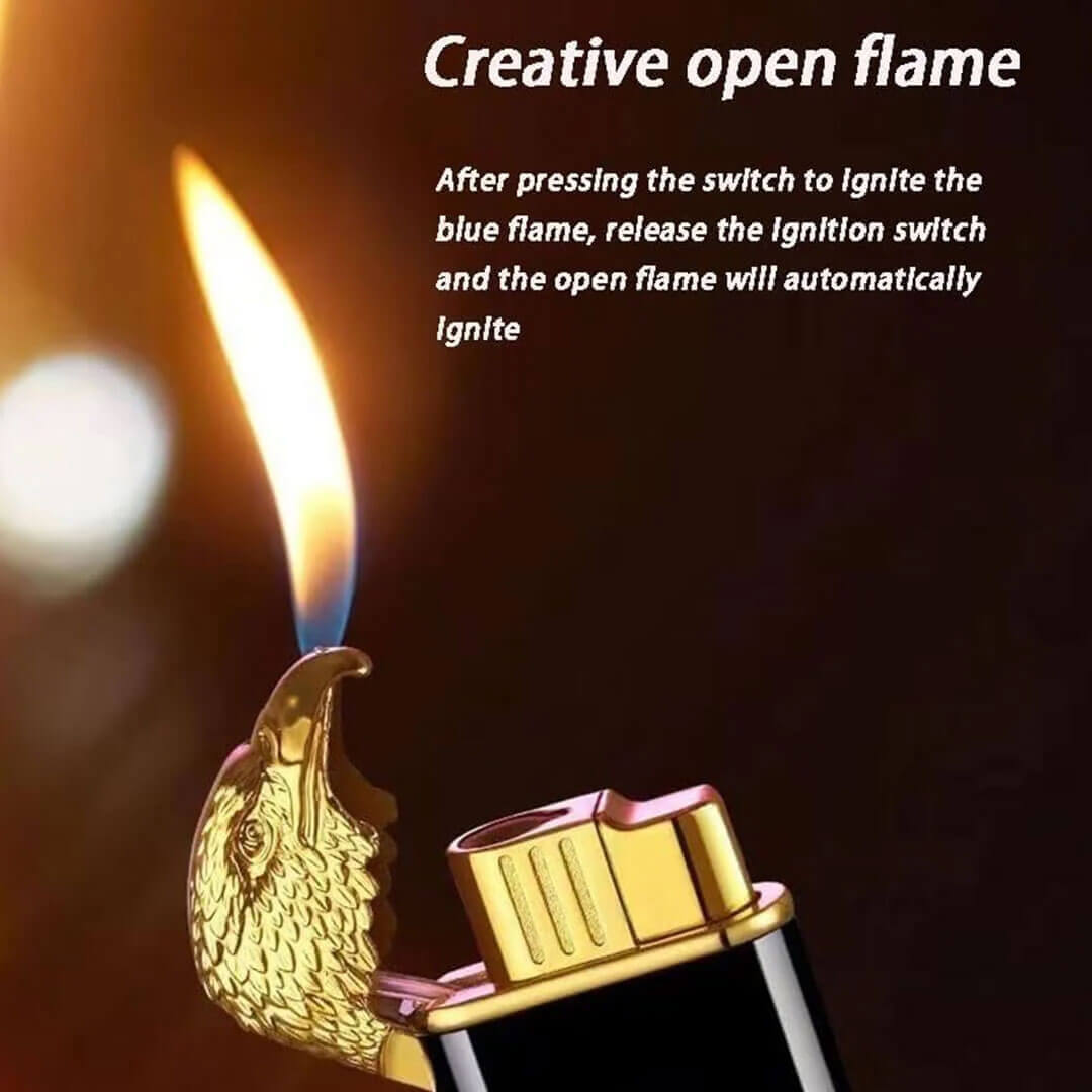 Eagle Head Double Flame Lighter Metal Torch Design