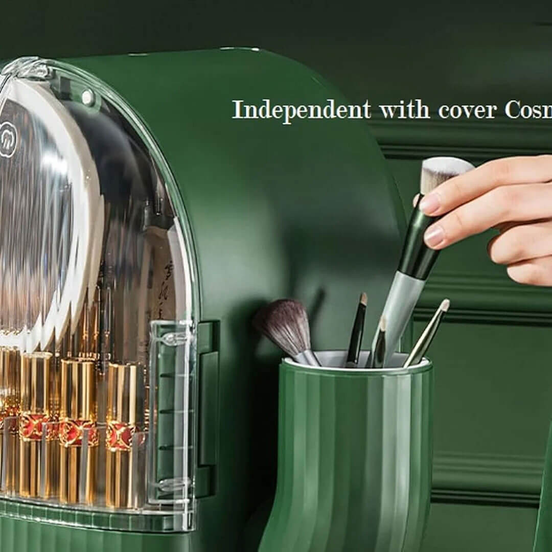 Luxury large Capacity Inside Led Mirror Cosmetic Organizer