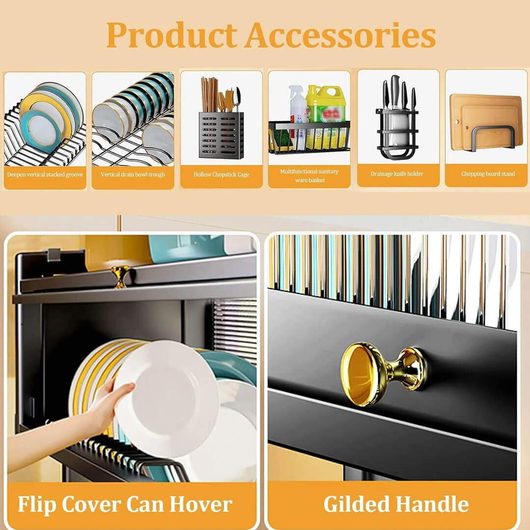 Flip & Expand Kitchen Dish Rack