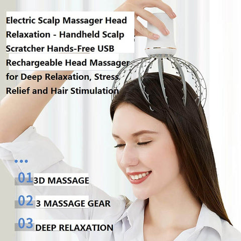 Portable Electric Octopus Scalp Massager with 12 Claws