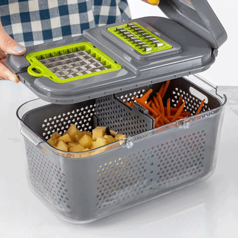 22-1 Vegetable Chopper Colander Basket Cutter