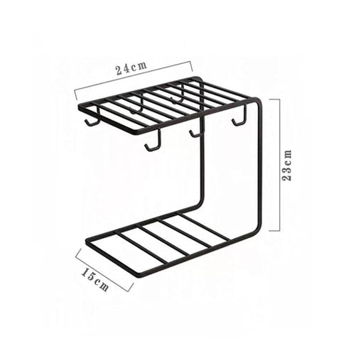 6 Hooks Iron Coffee Rack Organizer