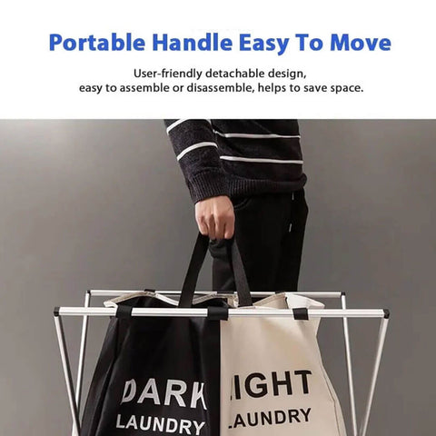 Foldable Dual & Triple Section Laundry Basket