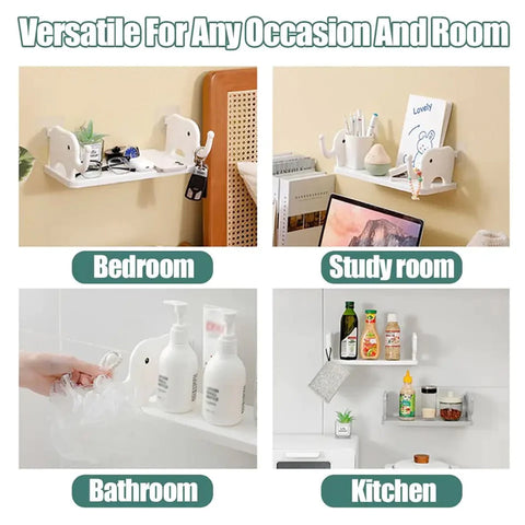 Wall Mounted Elephant Storage Rack