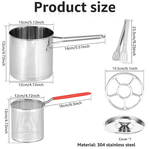 Deep Frying Pot Stainless Steel