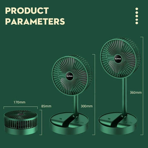 Telescopic Rechargeable Folding Fan