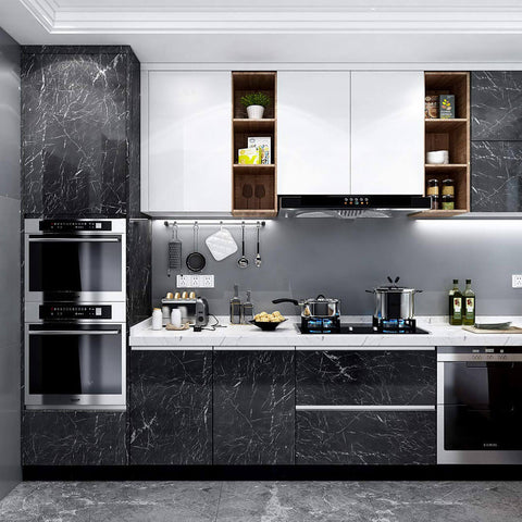 3D Black Marble Self Adhesive Sheet Pack of 2