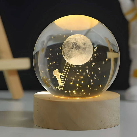 3D Glowing Crystal Ball Night Light