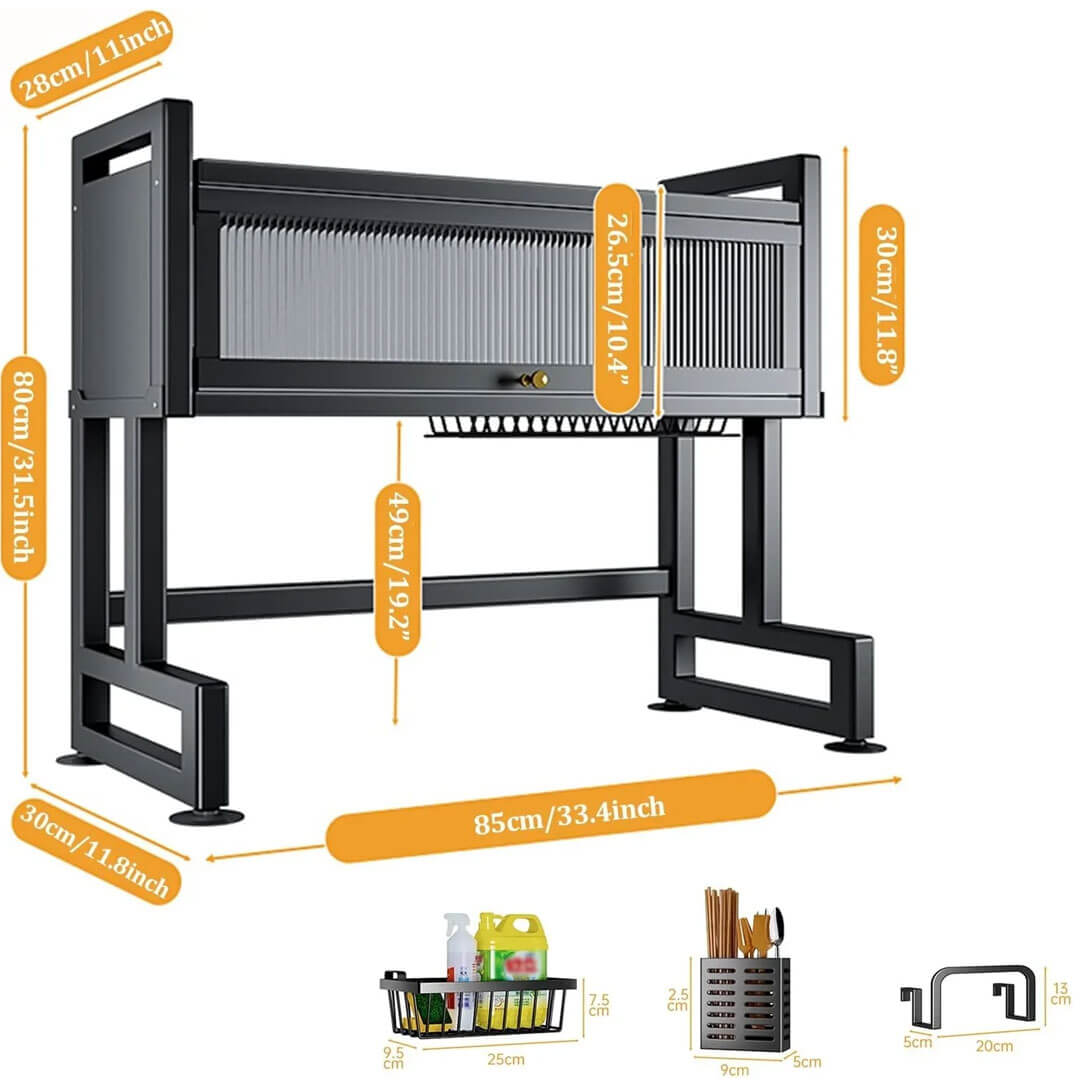 Flip & Expand Kitchen Dish Rack