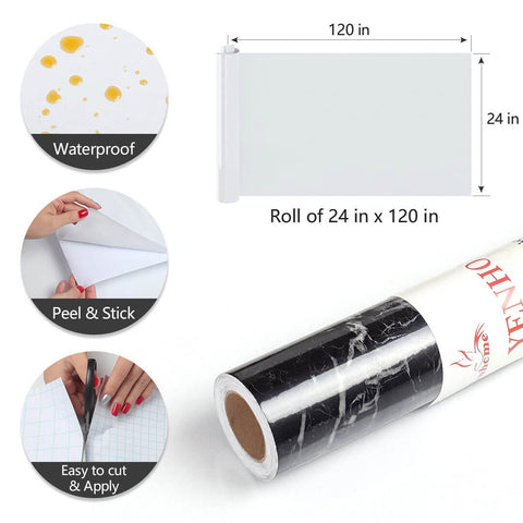 3D Black Marble Self Adhesive Sheet Pack of 2