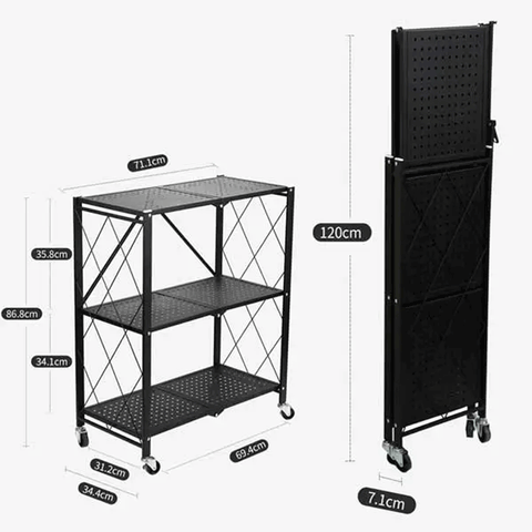 3-Tier Racks Utility Kitchen Storage Organizer