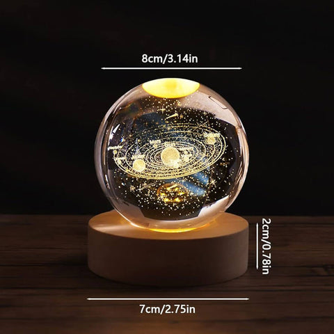 3D Glowing Crystal Ball Night Light