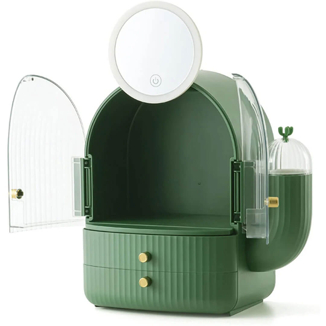 Luxury large Capacity Inside Led Mirror Cosmetic Organizer