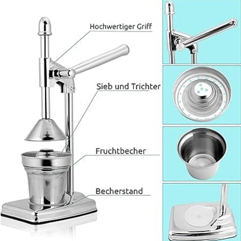 Stainless Steel Manual Hand Press Citrus Juicer