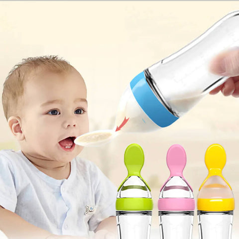 Baby Feeding Bottle With Spoon (Pack of 2)