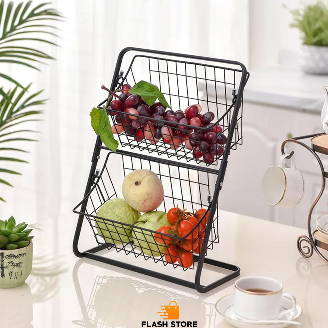 2 Tier Iron Storage Basket